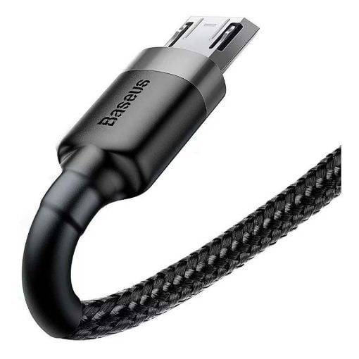 Εικόνα της Καλώδιο Baseus Cafule Braided USB 2.0 to micro USB Black/Gray 1m CAMKLF-BG1