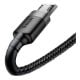 Εικόνα της Καλώδιο Baseus Cafule Braided USB 2.0 to micro USB Black/Gray 1m CAMKLF-BG1