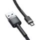 Εικόνα της Καλώδιο Baseus Cafule Braided USB 2.0 to micro USB Black/Gray 1m CAMKLF-BG1