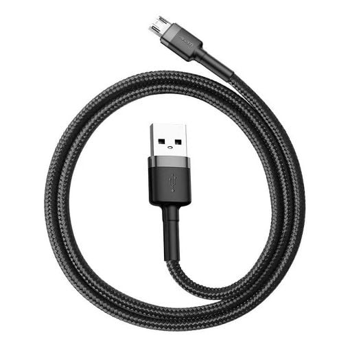 Εικόνα της Καλώδιο Baseus Cafule Braided USB 2.0 to micro USB Black/Gray 1m CAMKLF-BG1