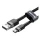 Εικόνα της Καλώδιο Baseus Cafule Braided USB 2.0 to micro USB Black/Gray 1m CAMKLF-BG1