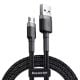 Εικόνα της Καλώδιο Baseus Cafule Braided USB 2.0 to micro USB Black/Gray 1m CAMKLF-BG1