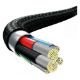 Εικόνα της Καλώδιο Baseus Rapid Series Braided 3in1 USB to Type-C / Lightning / micro USB 1.5m Black CAMLT-SC01