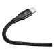 Εικόνα της Καλώδιο Baseus Rapid Series Braided 3in1 USB to Type-C / Lightning / micro USB 1.5m Black CAMLT-SC01