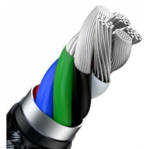 Εικόνα της Καλώδιο Baseus Metal Braided USB-C to Lightning 1m Black CATLJK-A01