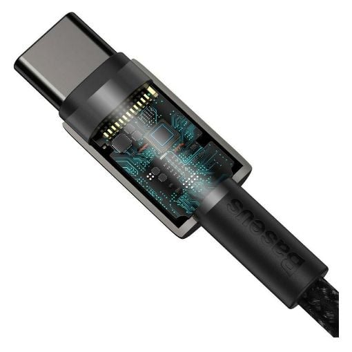 Εικόνα της Καλώδιο Baseus Tungsten Gold USB-C to USB-C 100W 1m Black CATWJ-01