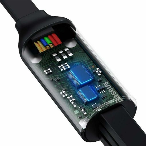 Εικόνα της Καλώδιο Baseus Bright Mirror 3in1 USB to Type-C / Lightning / micro USB 1.1m Black CAMJ010101