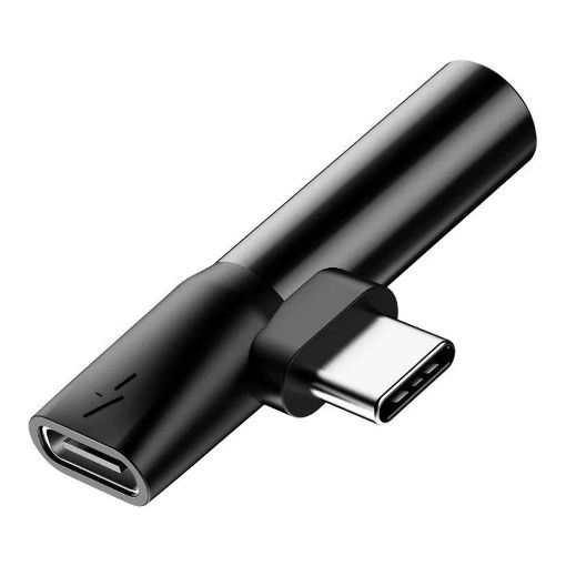 Εικόνα της Audio Adapter Baseus USB-C to Mini 3.5mm/ USB-C F/F Black CATL41-01