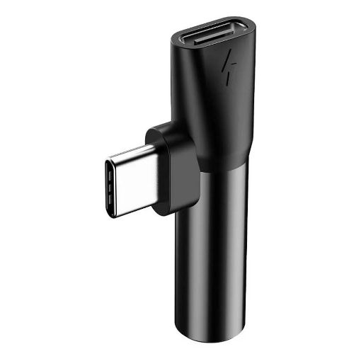 Εικόνα της Audio Adapter Baseus USB-C to Mini 3.5mm/ USB-C F/F Black CATL41-01