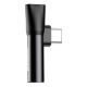 Εικόνα της Audio Adapter Baseus USB-C to Mini 3.5mm/ USB-C F/F Black CATL41-01