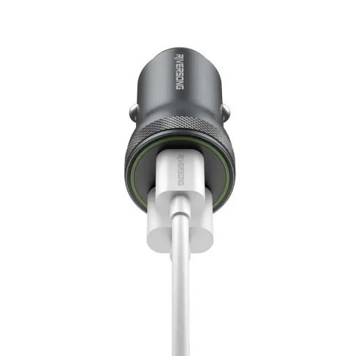 Εικόνα της Φορτιστής Αυτοκινήτου Riversong Safari S6 USB-A & USB-C PD 20W Gun Silver CC20G