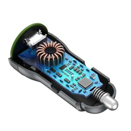 Εικόνα της Φορτιστής Αυτοκινήτου Riversong Safari S6 USB-A & USB-C PD 20W Gun Silver CC20G