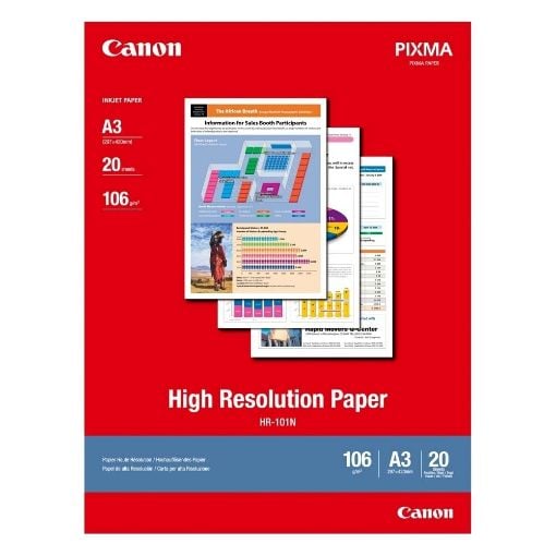Εικόνα της Φωτογραφικό Χαρτί Canon HR-101N A3 High Resolution 106g/m² 100 Φύλλα 1033A005