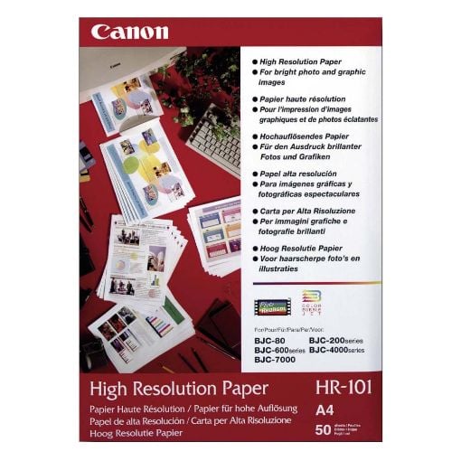 Εικόνα της Φωτογραφικό Χαρτί Canon HR-101N A4 High Resolution 106g/m² 50 Φύλλα 1033A002