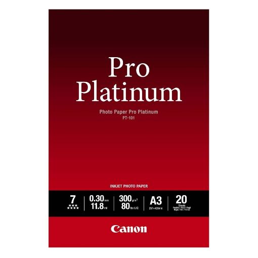Εικόνα της Φωτογραφικό Χαρτί Canon Pro Platinum PT-101 A3 Glossy 300g/m² 20 Φύλλα 2768B017