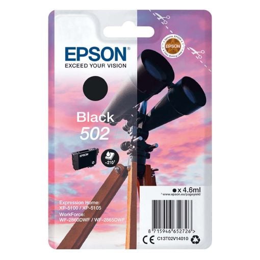 Εικόνα της Μελάνι Epson 502 Black C13T02V14010