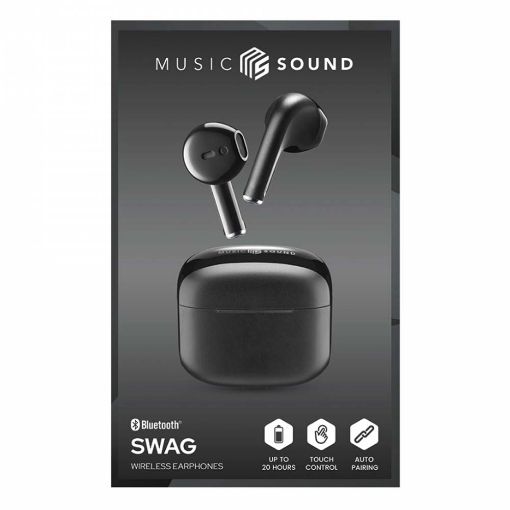Εικόνα της Earphones Cellular Line Swag TWS Bluetooth Black BTMSTWSSWAGK
