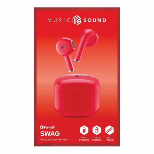 Εικόνα της Earphones Cellular Line Swag TWS Bluetooth Red BTMSTWSSWAGR