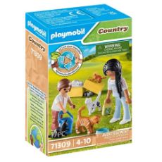 Εικόνα της Playmobil Country - Οικογένεια με Γατούλες 71309