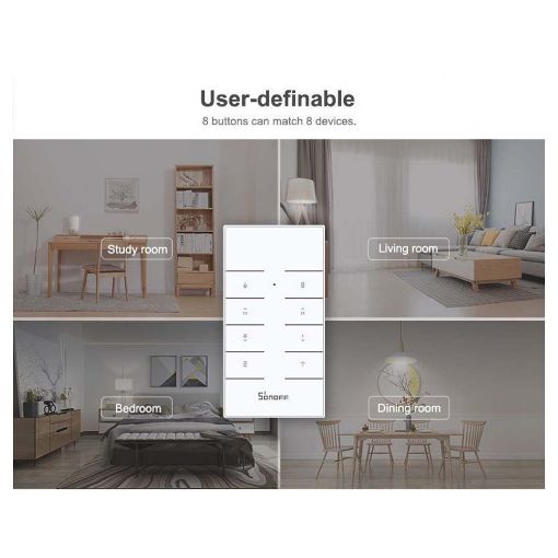 Εικόνα της Smart Remote Controller Sonoff 433MHz 8 Keys White RM433-R2