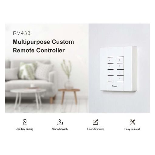 Εικόνα της Smart Remote Controller Sonoff 433MHz 8 Keys White RM433-R2