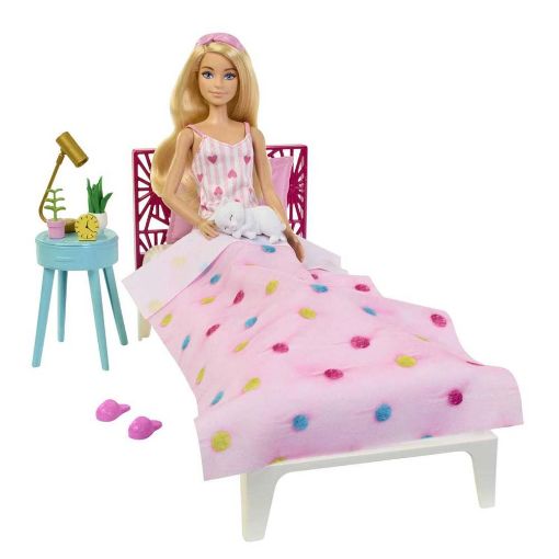 Εικόνα της Barbie - Σετ Υπνοδωμάτιο Barbie με Κούκλα & Έπιπλα HPT55