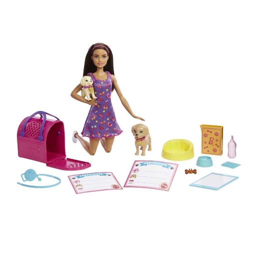 Εικόνα της Barbie - Κούκλα Barbie με Κουταβάκια & Αξεσουάρ HKD86
