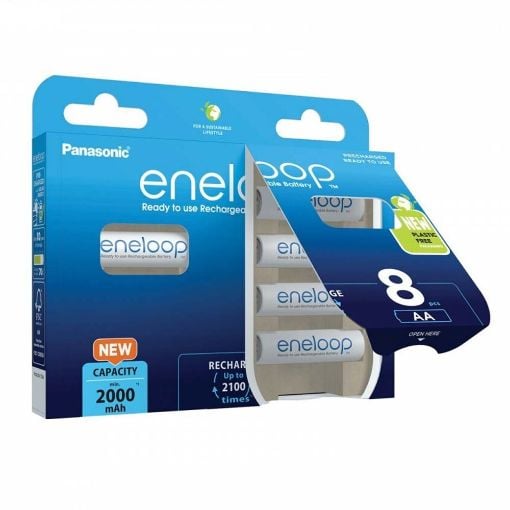 Εικόνα της Επαναφορτιζόμενες Μπαταρίες Panasonic Eneloop AA Ni-MH 2000mAh 8τμχ 37833094