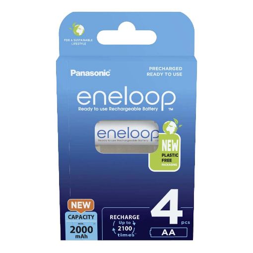 Εικόνα της Επαναφορτιζόμενες Μπαταρίες Panasonic Eneloop AA Ni-MH 2000mAh 4τμχ 37941401