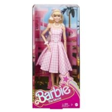 Εικόνα της Barbie - The Movie Margot Robbie με Ροζ Καρό Φόρεμα HPJ96