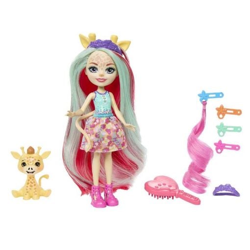 Εικόνα της Mattel Enchantimals - Glam Party Κούκλα Καμηλοπάρδαλη με Μακριά Μαλλιά HNV29