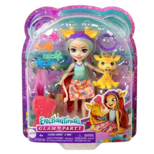 Εικόνα της Mattel Enchantimals - Glam Party Κούκλα Καμηλοπάρδαλη με Μακριά Μαλλιά HNV29