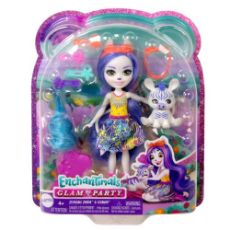 Εικόνα της Mattel Enchantimals - Glam Party Κούκλα Ζέβρα με Μακριά Μαλλιά HNV28
