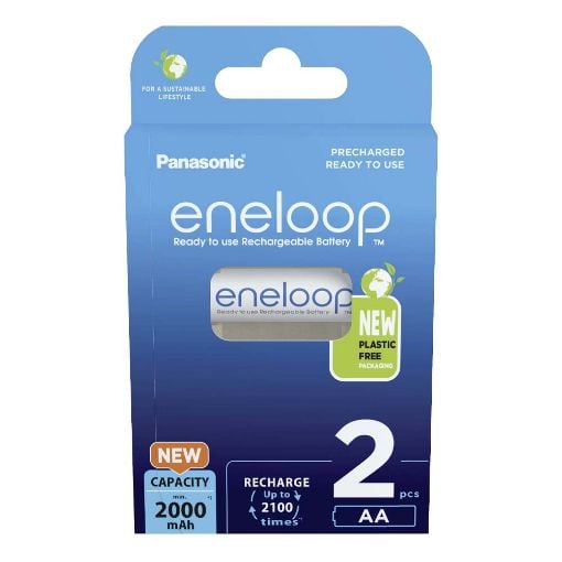 Εικόνα της Επαναφορτιζόμενες Μπαταρίες Panasonic Eneloop R6 AA 2000mAh 2τμχ 38261653