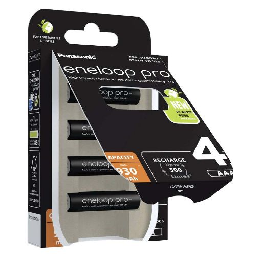 Εικόνα της Επαναφορτιζόμενες Μπαταρίες Panasonic Eneloop Pro AAA Ni-MH 930mAh 1.2V 4τμχ 8607546