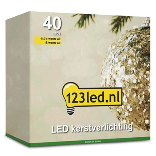 Εικόνα της 123LED Χριστουγεννιάτικα Λαμπάκια Extra Warm & Warm White 40 LEDs 5.9m