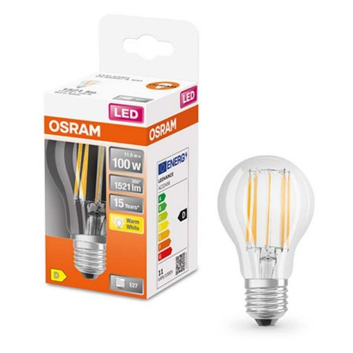 Εικόνα της Λάμπα LED Osram Star Classic A 100 Filament E27 Peer A60 2700K 1521lm 11W Warm White