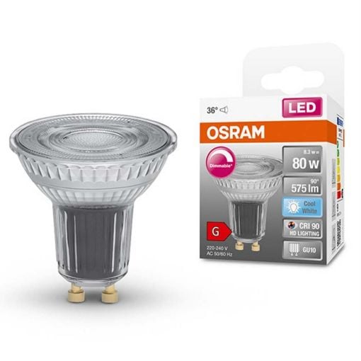 Εικόνα της Λαμπτήρας LED Osram Superstar GU10 Spot 4000K Dimmable 575lm 8.3W Cool White