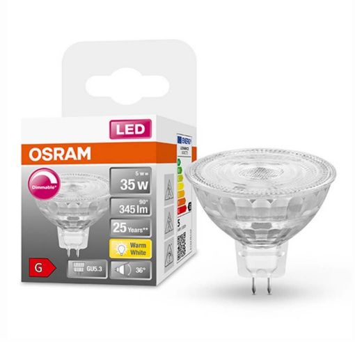 Εικόνα της Λαμπτήρας LED Osram Superstar GU5.3 Spot 2700K Dimmable 345lm 5W Warm White