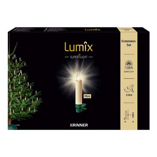 Εικόνα της LED Κεριά Χριστουγεννιάτικων Δέντρων Krinner Lumix Superlight Mini Warm White 6τμχ