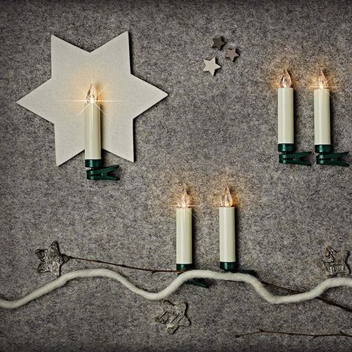 Εικόνα της LED Κεριά Χριστουγεννιάτικων Δέντρων Krinner Lumix Superlight Mini Warm White 6τμχ