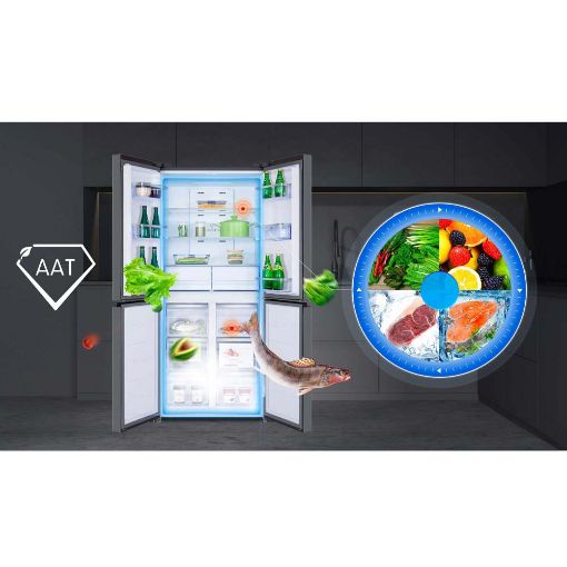 Εικόνα της Ψυγείο Ντουλάπα TCL RP470CXE0 470lt No Frost Inox