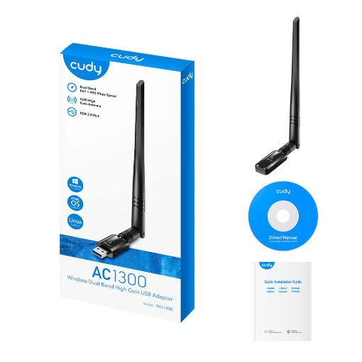 Εικόνα της Wireless USB Adapter Cudy WU1400 High-Gain AC1300