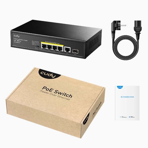 Εικόνα της Desktop Switch Cudy GS1005PTS1 PoE+ 5-port Gigabit Ethernet + SFP