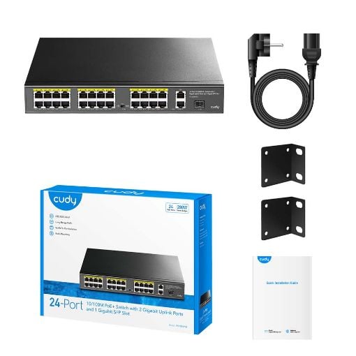 Εικόνα της Desktop Switch Cudy FS1026PS1 PoE+ 21-port Fast Ethernet + 2 GBe Uplink + SFP