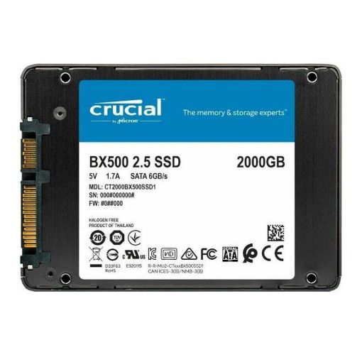 Εικόνα της Δίσκος SSD Crucial BX500 3D Nand 2.5" 2TB Sata III CT2000BX500SSD1