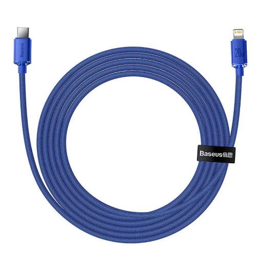 Εικόνα της Καλώδιο Baseus Crystal Shine Τype-C to Lightning 20W 2m Blue CAJY000303