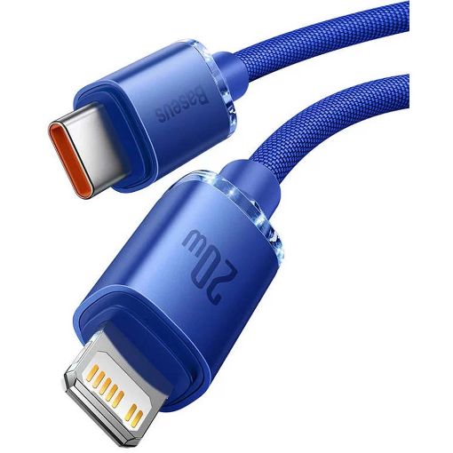 Εικόνα της Καλώδιο Baseus Crystal Shine Τype-C to Lightning 20W 2m Blue CAJY000303