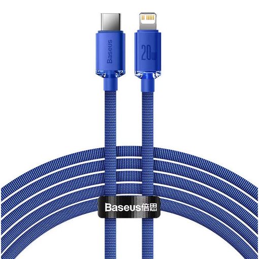 Εικόνα της Καλώδιο Baseus Crystal Shine Τype-C to Lightning 20W 2m Blue CAJY000303