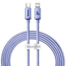 Εικόνα της Καλώδιο Baseus Crystal Shine Τype-C to Lightning 20W 2m Purple CAJY000305